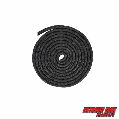 Extreme Max Extreme Max 3008.0316 16-Strand Diamond Braid Utility Rope - 3/8" x 100', Black 3008.0316